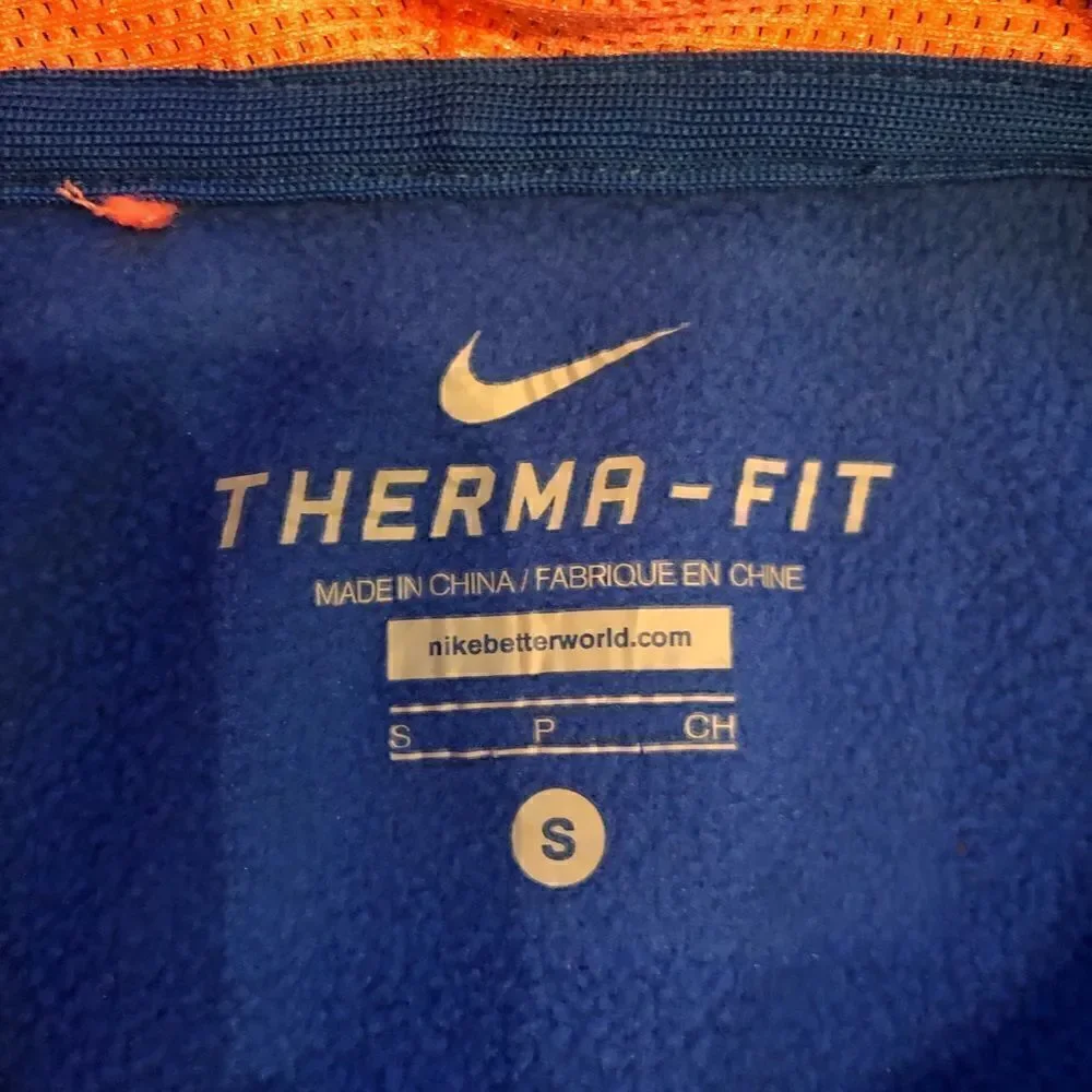 Nike hooded sweatshirt pullover long sleeve blue/orange NWOT Small